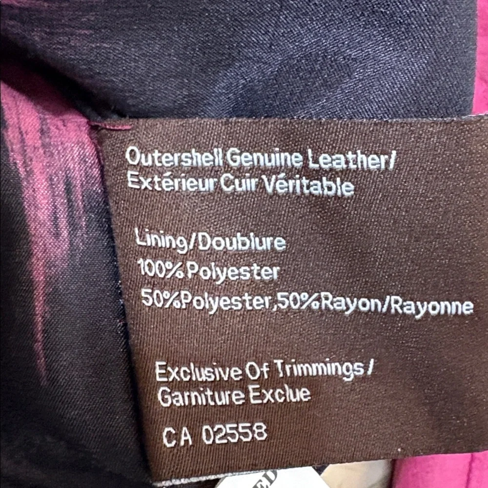 ⭐️ Danier Fuchsia Leather Jacket- size medium - Picture 12 of 12